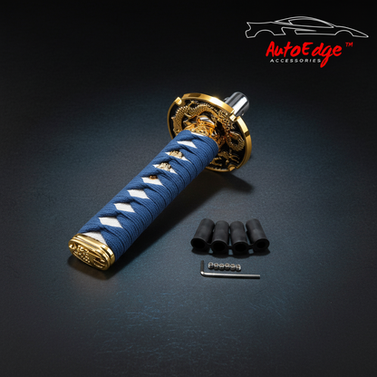 AutoEdge Blue Katana Gear Shift Knob with Fittings
