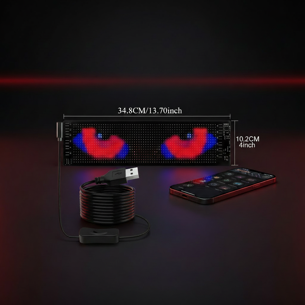 AutoEdge LED Display - Logo Top Right, No Pixel Text