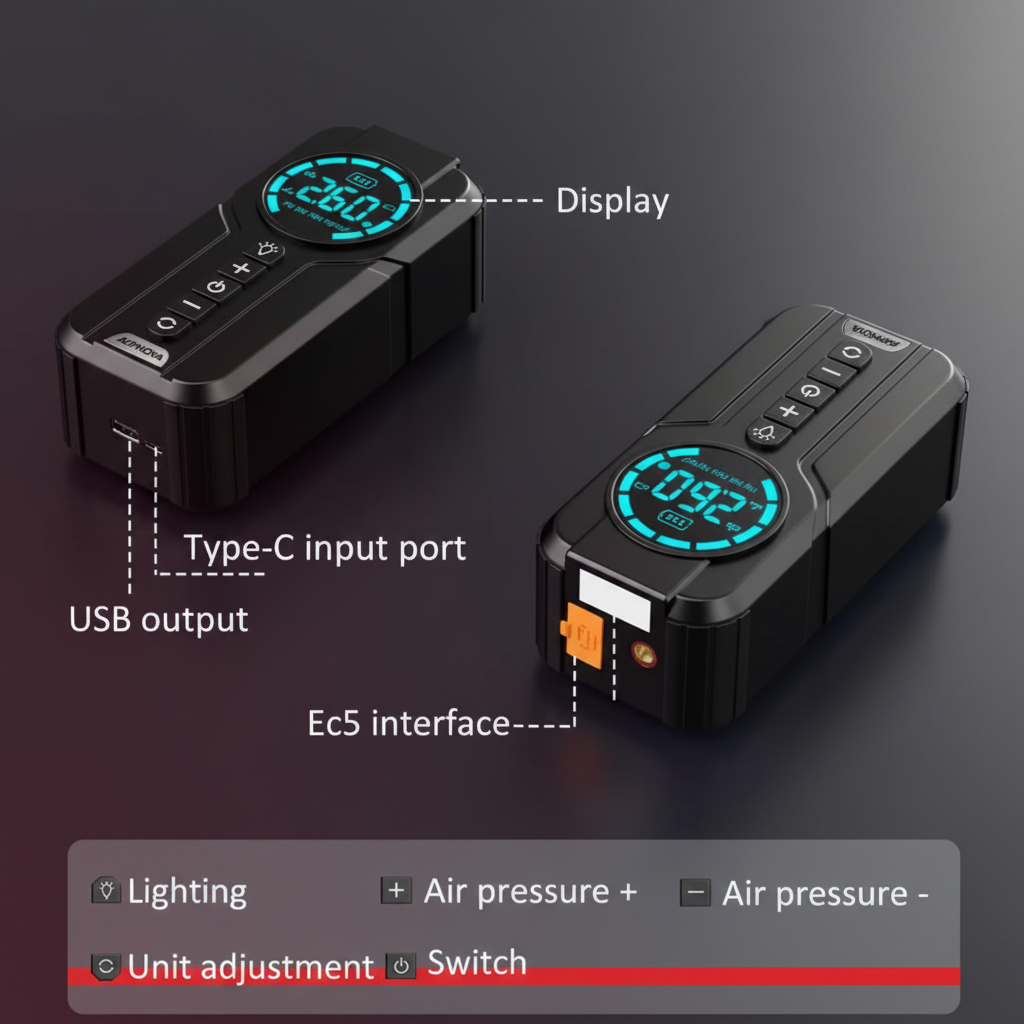 Premium AutoEdge Jump Starter with Labels